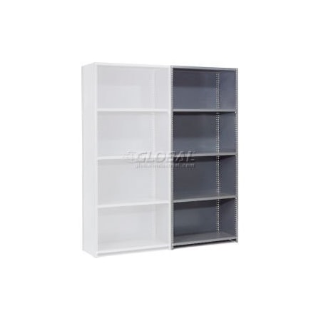 GLOBAL EQUIPMENT Steel Shelving 20 Ga 36"Wx24"Dx73"H Closed Clip Style 5 Shelf Add-On 236074A